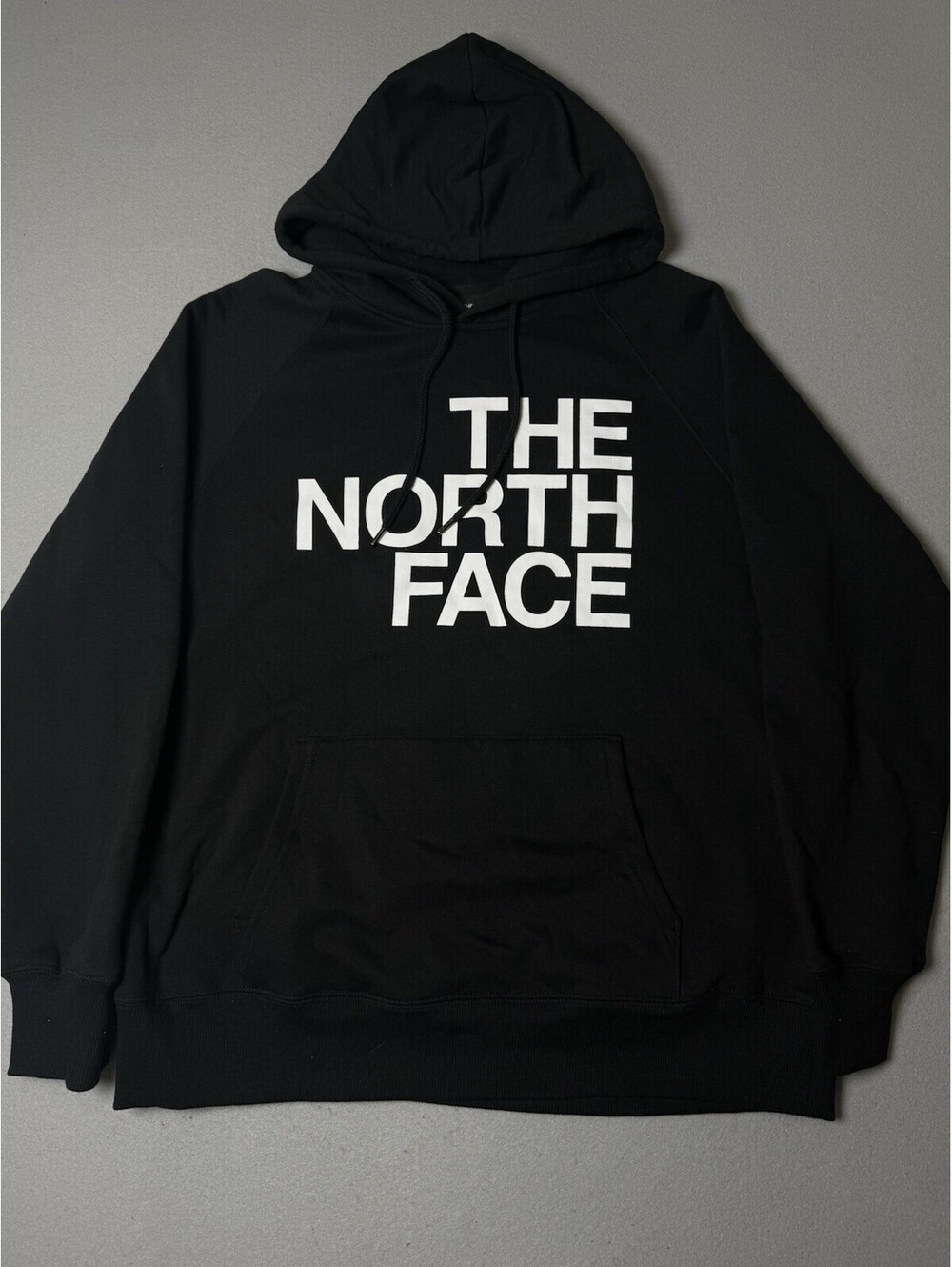 The North Face Womens Sz L Black Long Sleeve Pockets Pullover Hoodie Hooded Logo